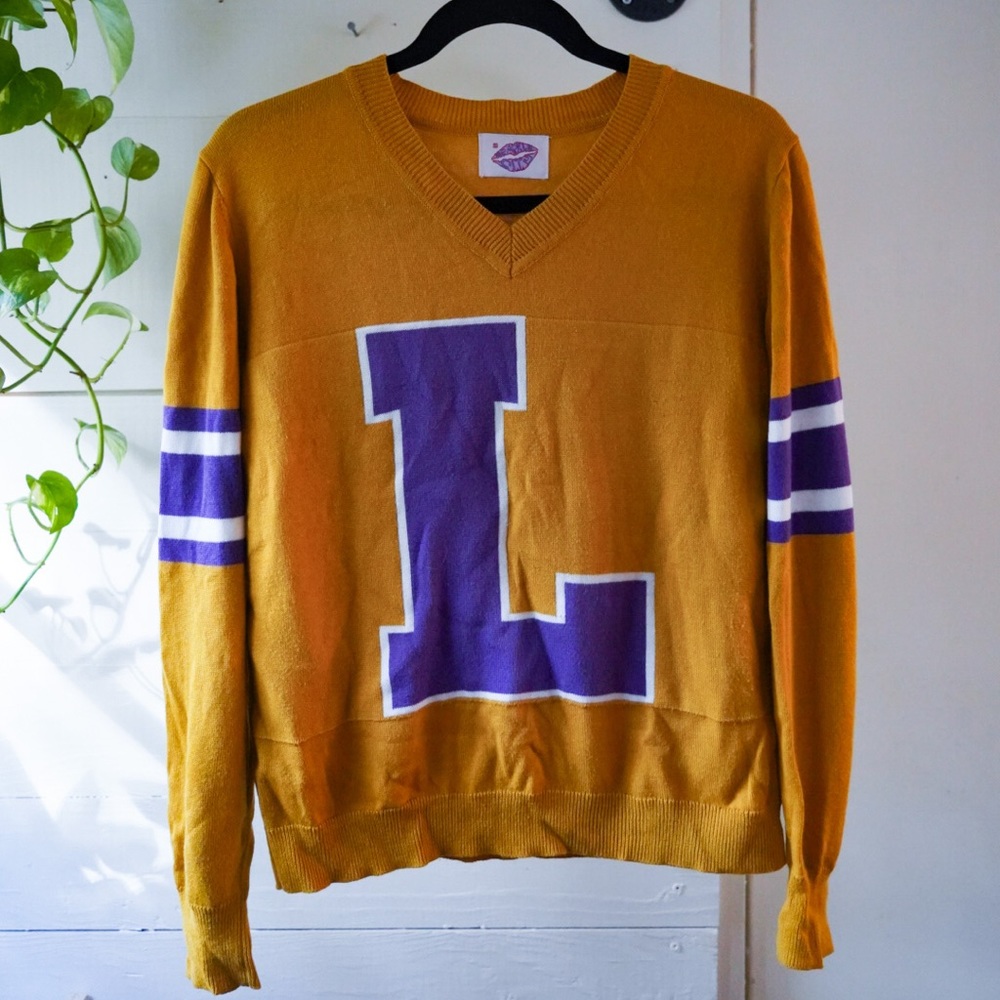 Retro LSU V-Neck Sweater